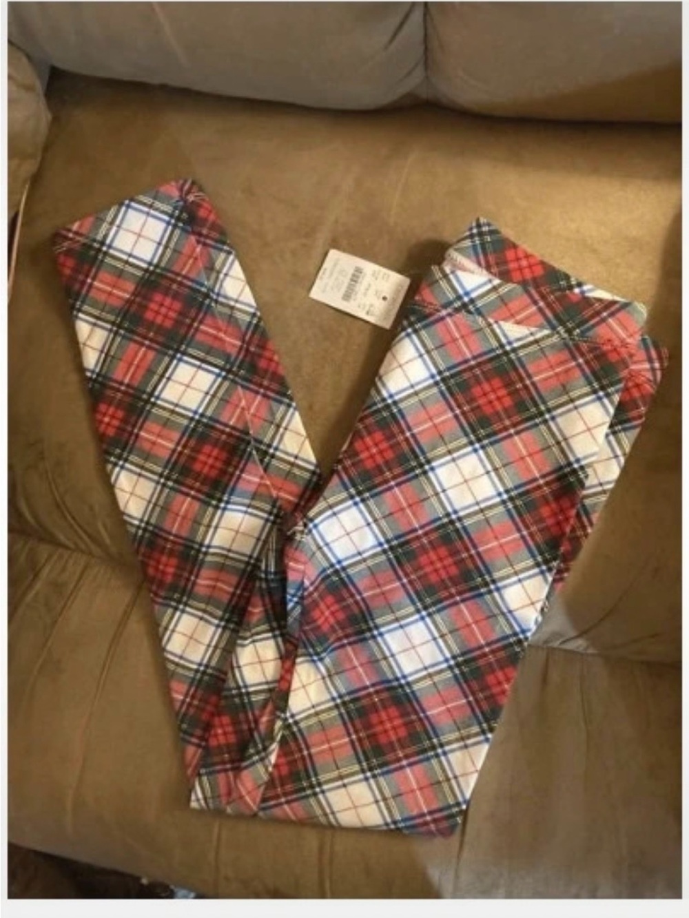 M057 // J. Crew // CrewCuts plaid leggings // girls 14 // NWT
